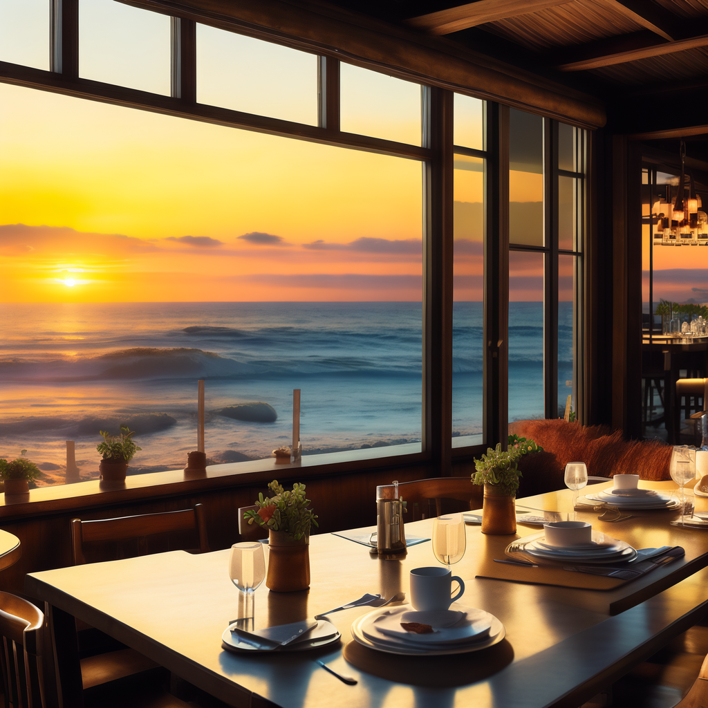 海边酒店餐厅室内装修效果图赏析 靠近海边的餐厅,酒店装修如果濒临