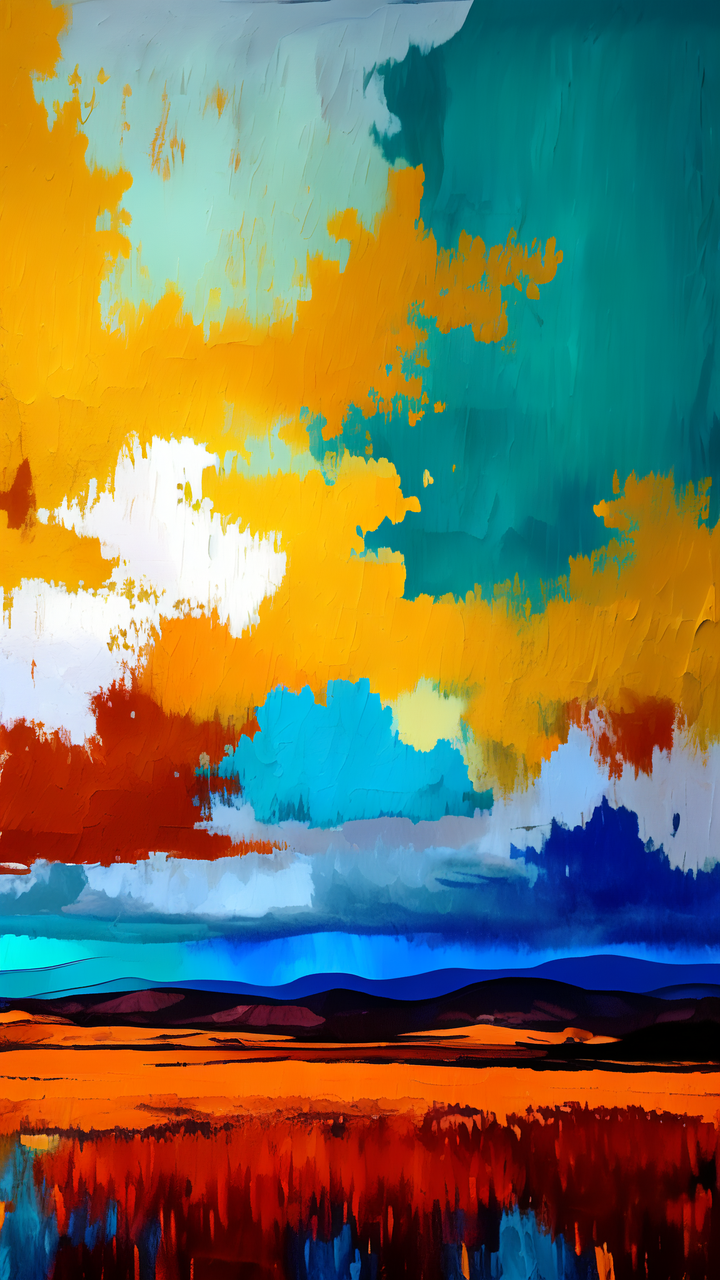 风景 哇,你提到了后印象主义,超现实抽象艺术和现代抽象风景,真是让