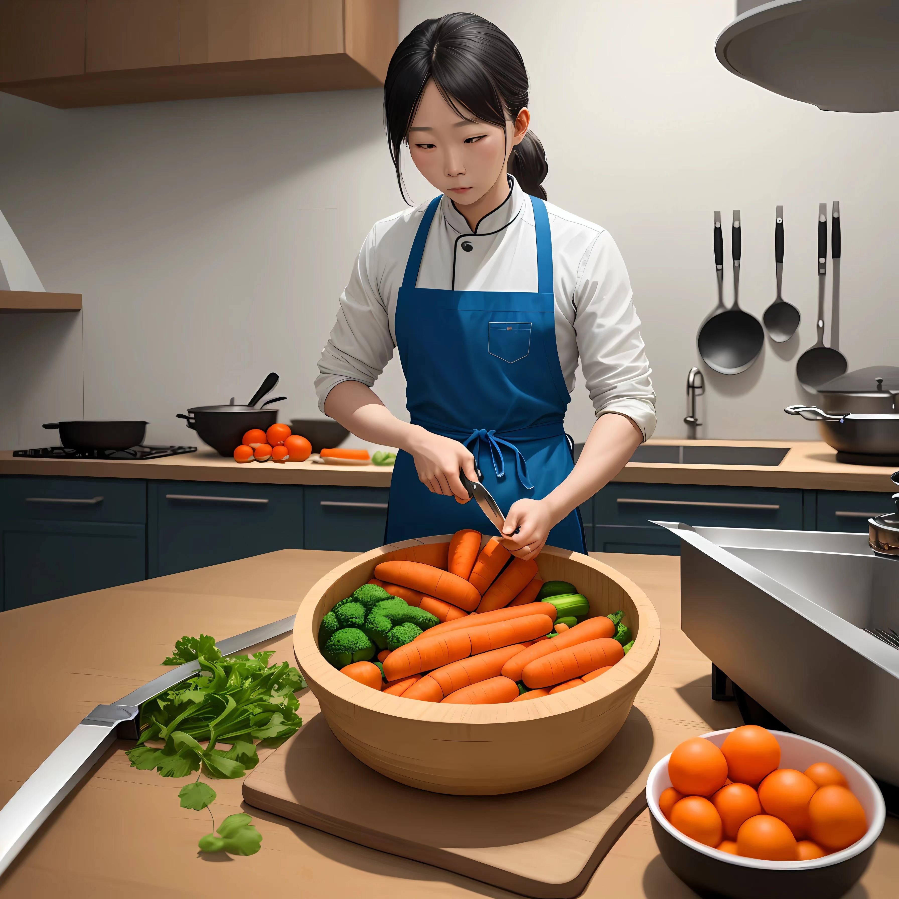 我从小就喜欢帮妈妈做饭,虽然一开始只能负责简单的