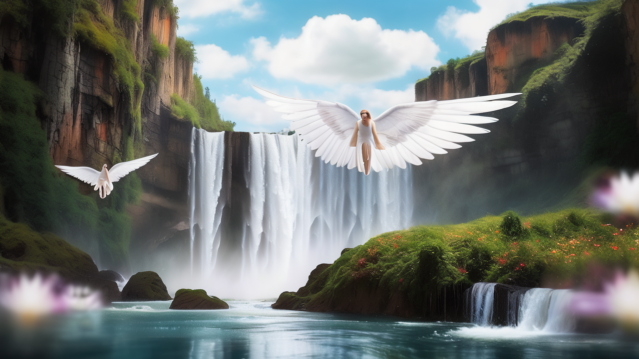 梦中的翱翔 #寻找百度ai写手计划#  瀑布从山间倾泻