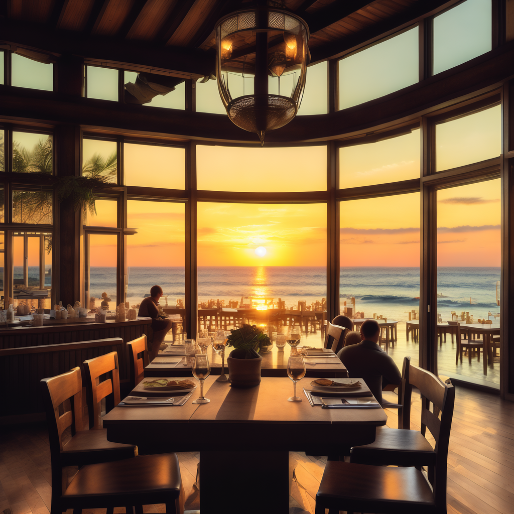 海边酒店餐厅室内装修效果图赏析 靠近海边的餐厅,酒店装修如果濒临