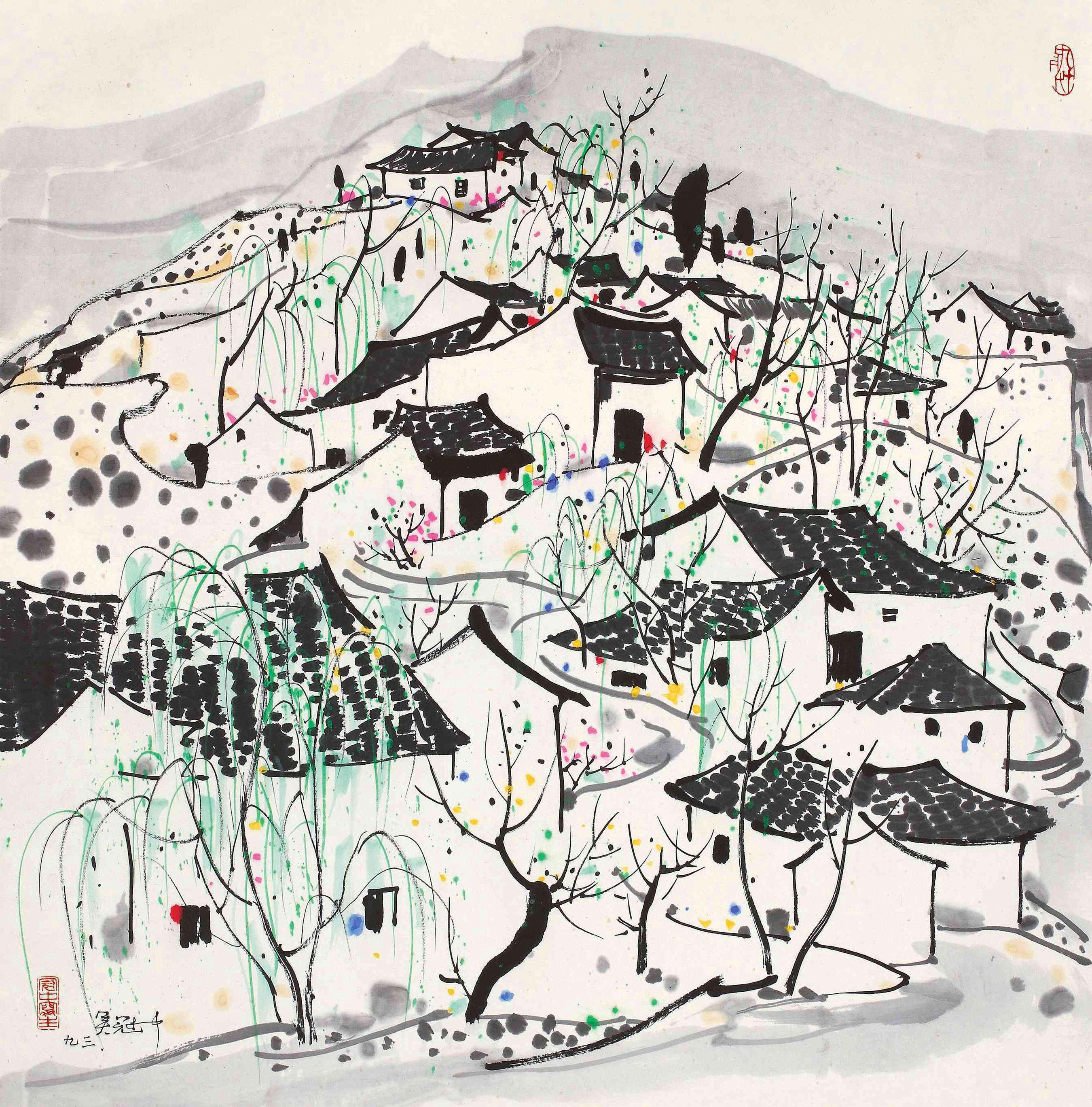 吴冠中作品赏析 🎨吴冠中作品欣赏  吴冠中(1919-2013)是中国当代