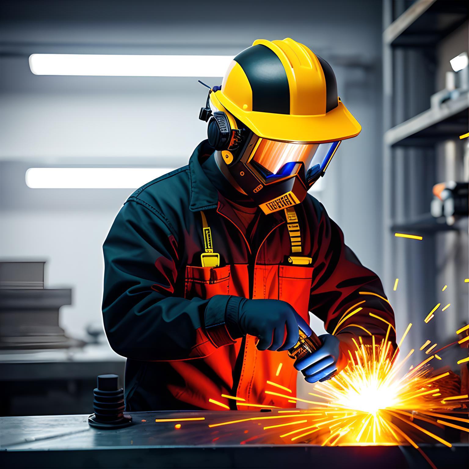 a i绘画熔化焊接与热切割作业图 这里是咒语: 特种作业工作环境,特种