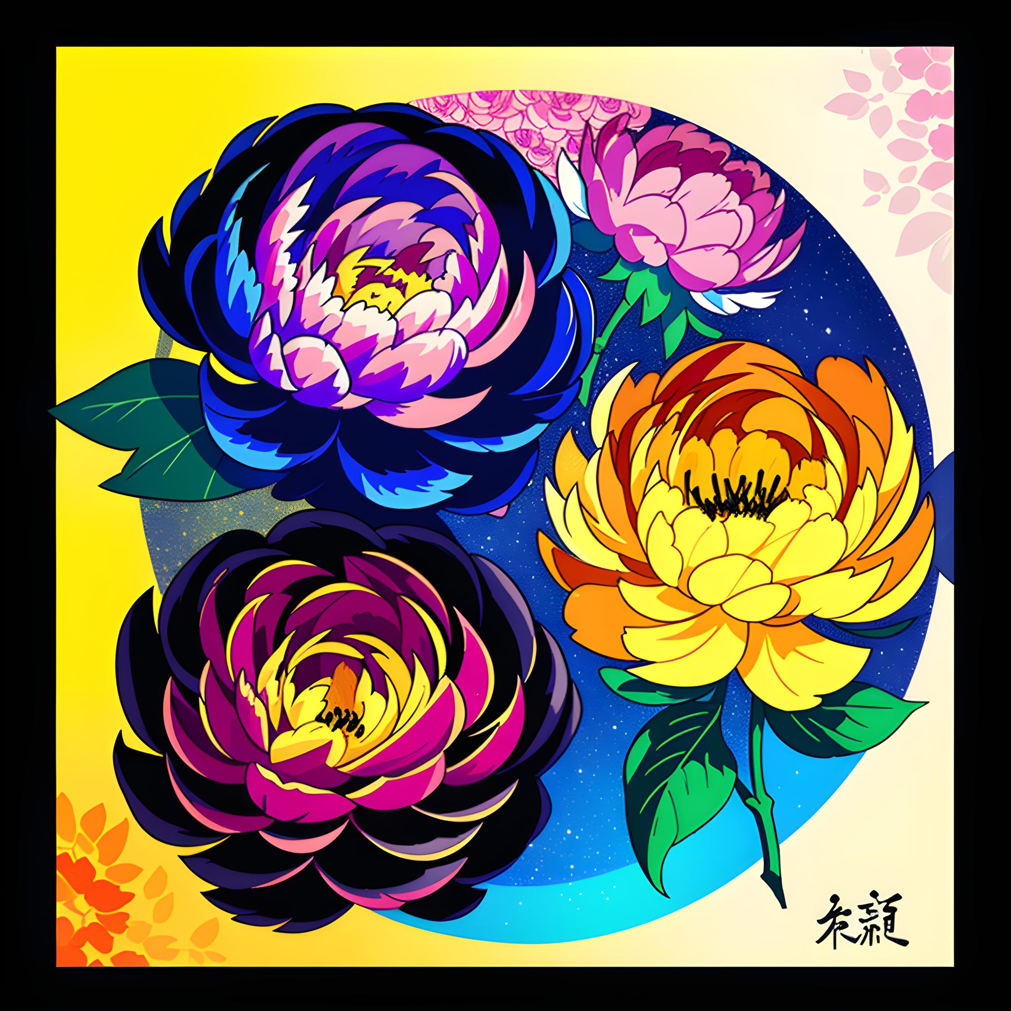 牡丹花抽象cg艺术作品欣赏 牡丹花