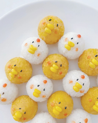 超可爱的小鸡饭团串串diy教程99 99超可爱的卡通小鸡饭团串串,超