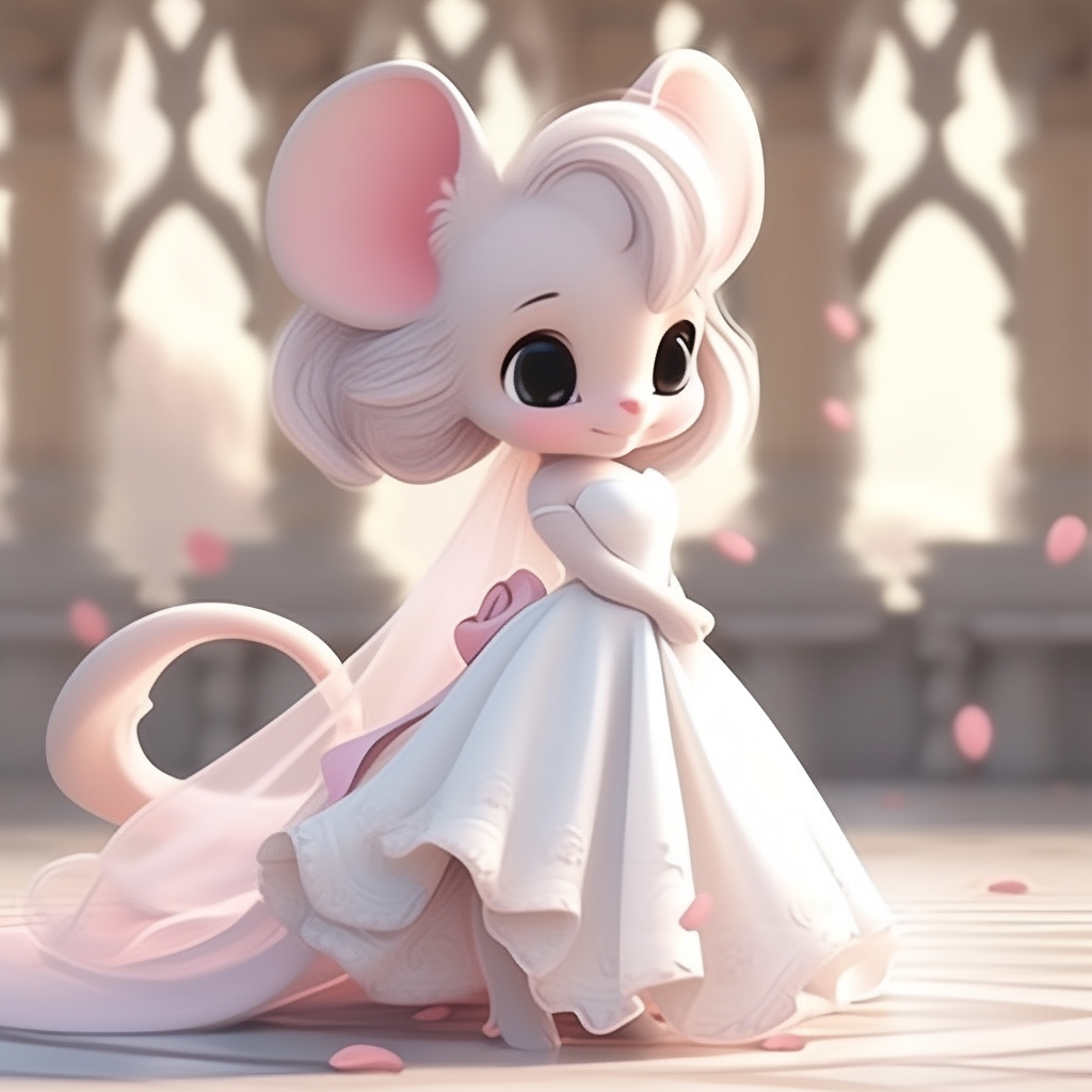 十二生肖系列之鼠妹妹(穿婚纱),第二集 #ai绘画# #头像分享# #二次元