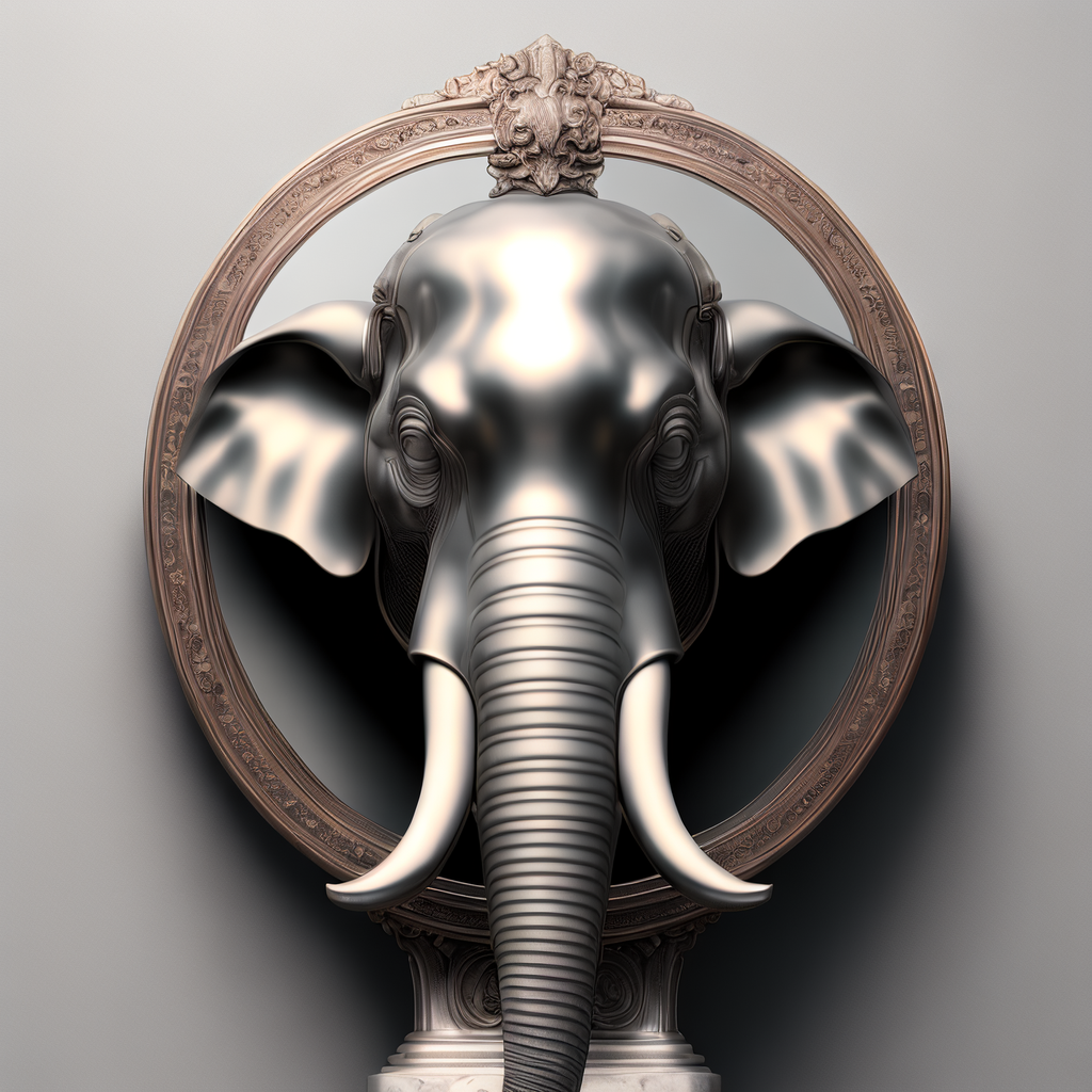 不锈钢大象艺术品展现力量美学 威猛精美的不锈钢铠甲大象艺术品-艺术