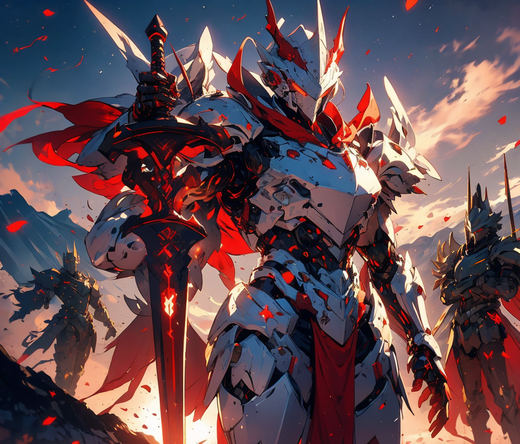 红黑机甲,威猛强大 红黑机甲,闪耀着炫目的光彩,红与黑的碰撞,激发出