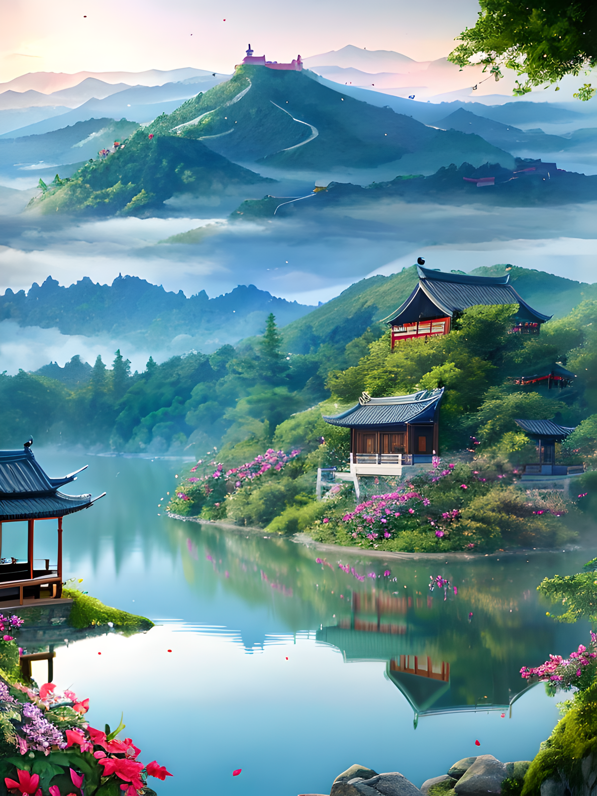 锦绣山河自然风景图片图片