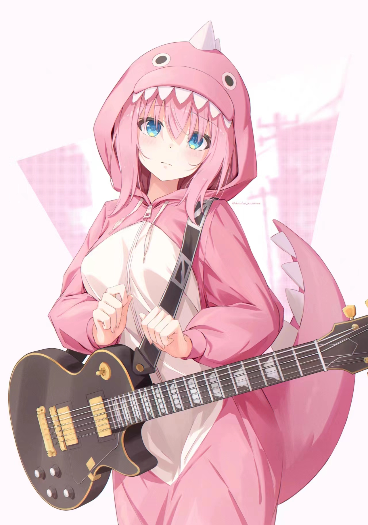 二次元美女扶脸微笑,彼岸花和猫儿相伴 二次元美女扶脸对君微笑, 容颜