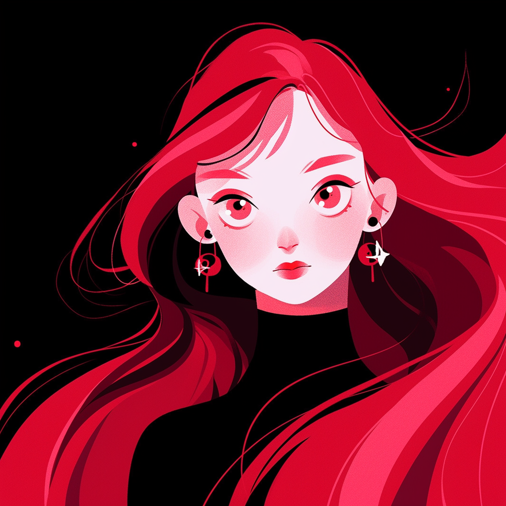 极简风格,头像款 #mj# #ai绘画# #头像# #动漫头像