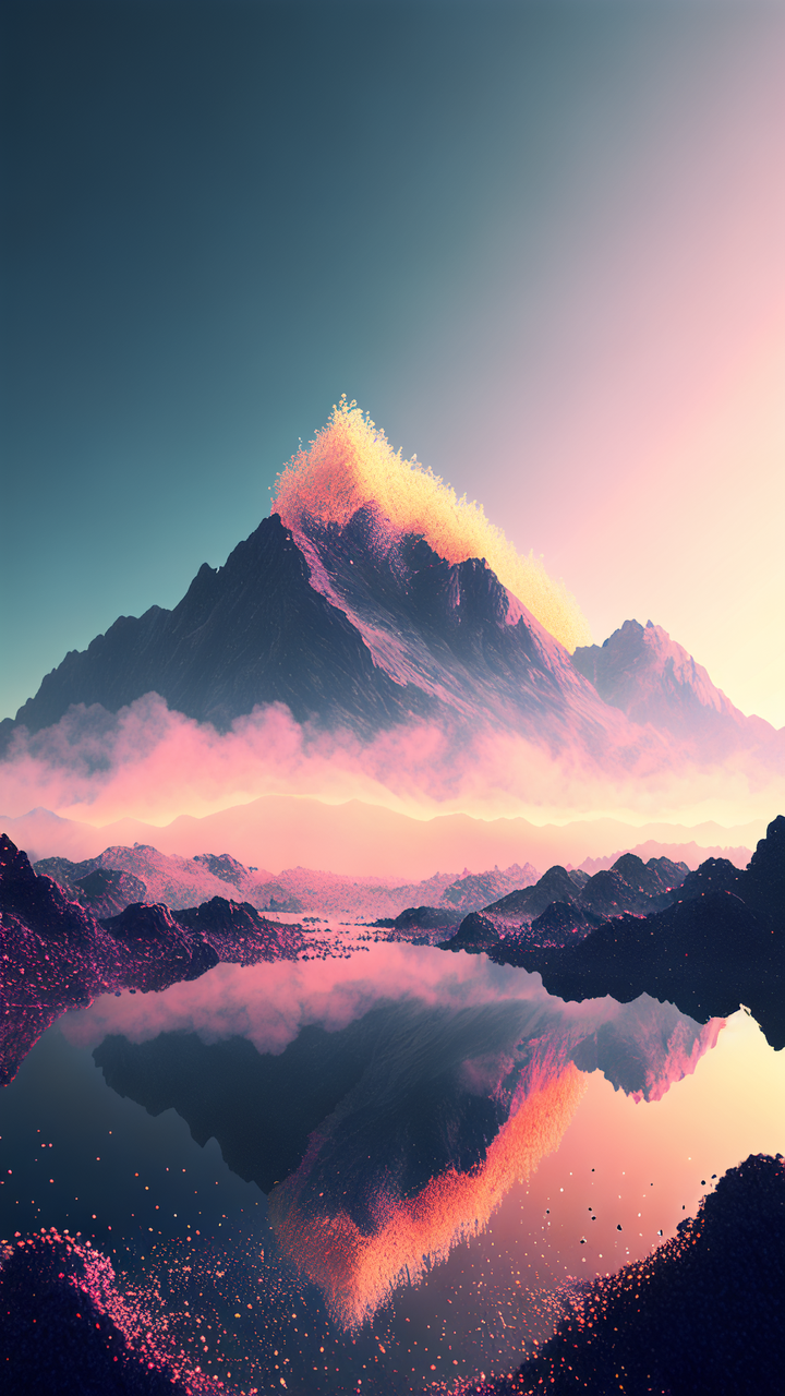 天空之镜超广角,粒子特效山水画般的画质!
