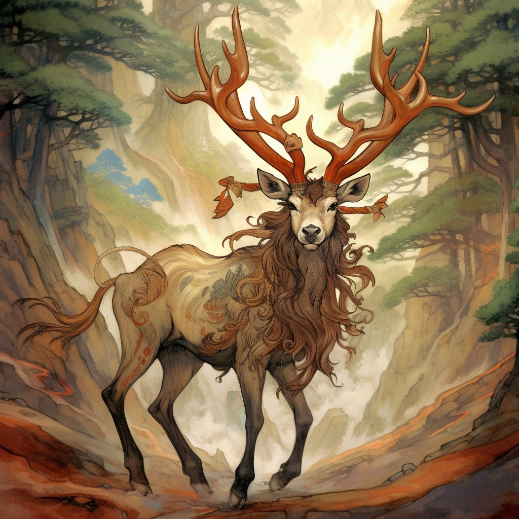 04 鹿蜀是中国古代神话中的一种动.@加文三月的动态