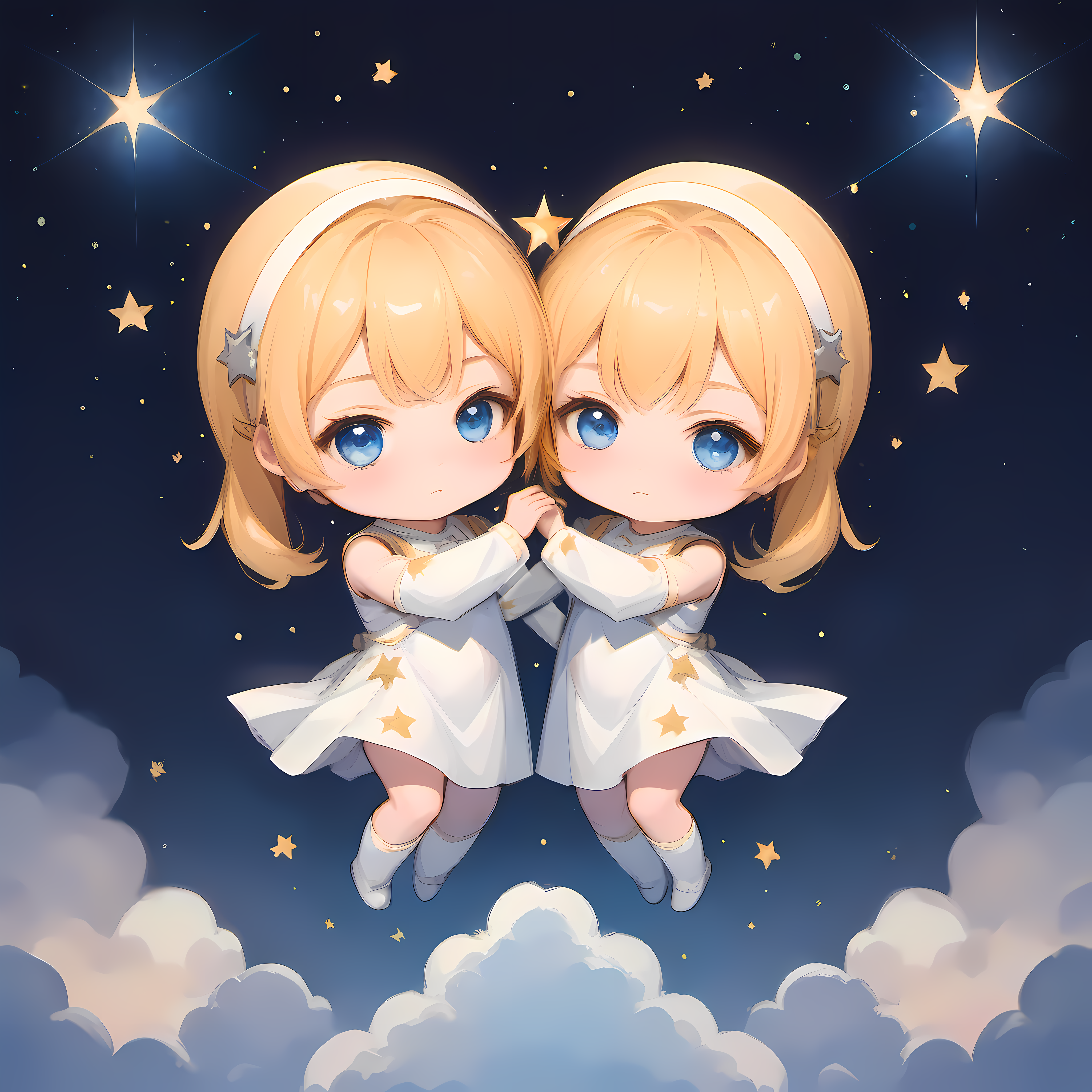 ai绘画的双子座,想看高清原图的评论区见啦 双子座的人通常非常适应