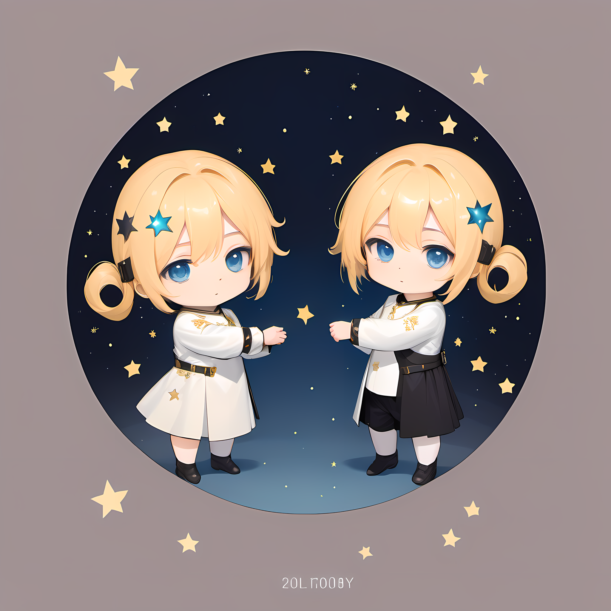 ai绘画的双子座,想看高清原图的评论区见啦 双子座的人通常非常适应