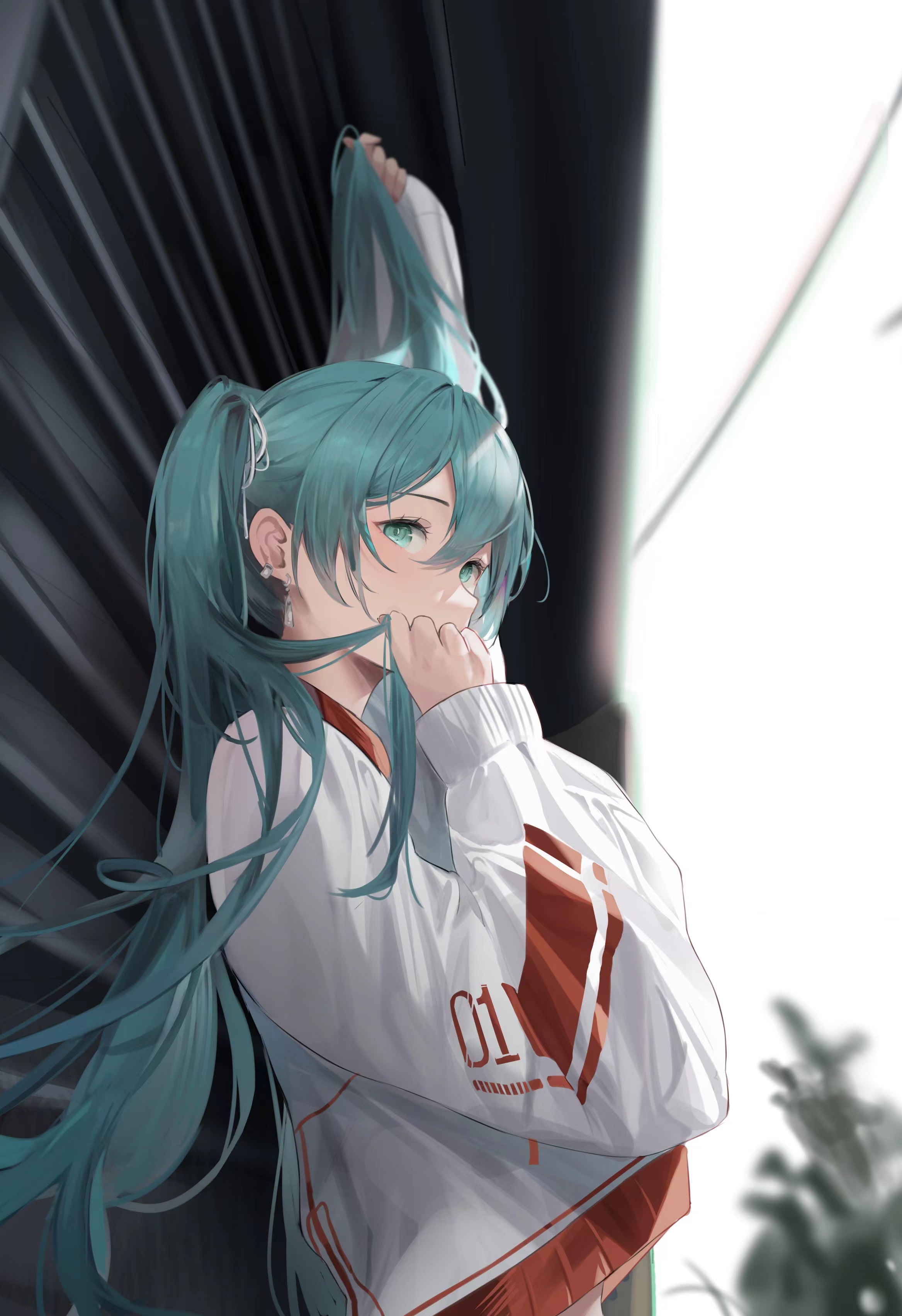 二次元美女扶脸微笑,彼岸花和猫儿相伴 二次元美女扶脸对君微笑, 容颜