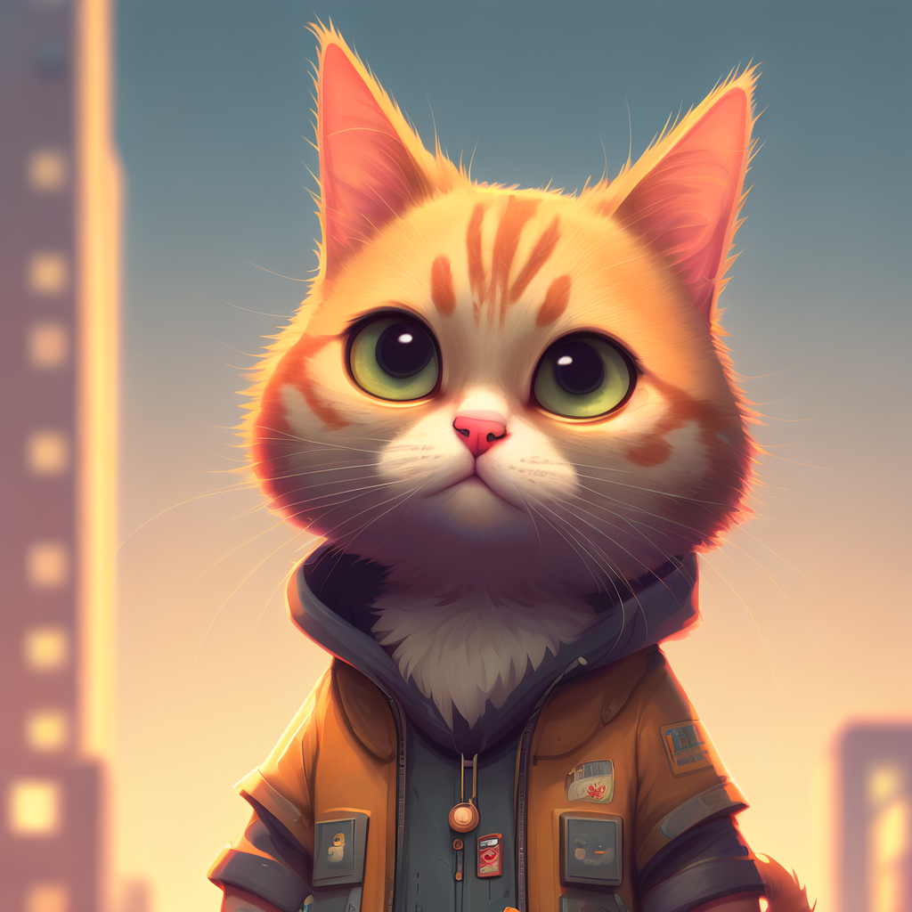 可爱的猫咪,细节丰富,俏皮角色设计 可爱的猫咪,细节丰富,俏皮角色