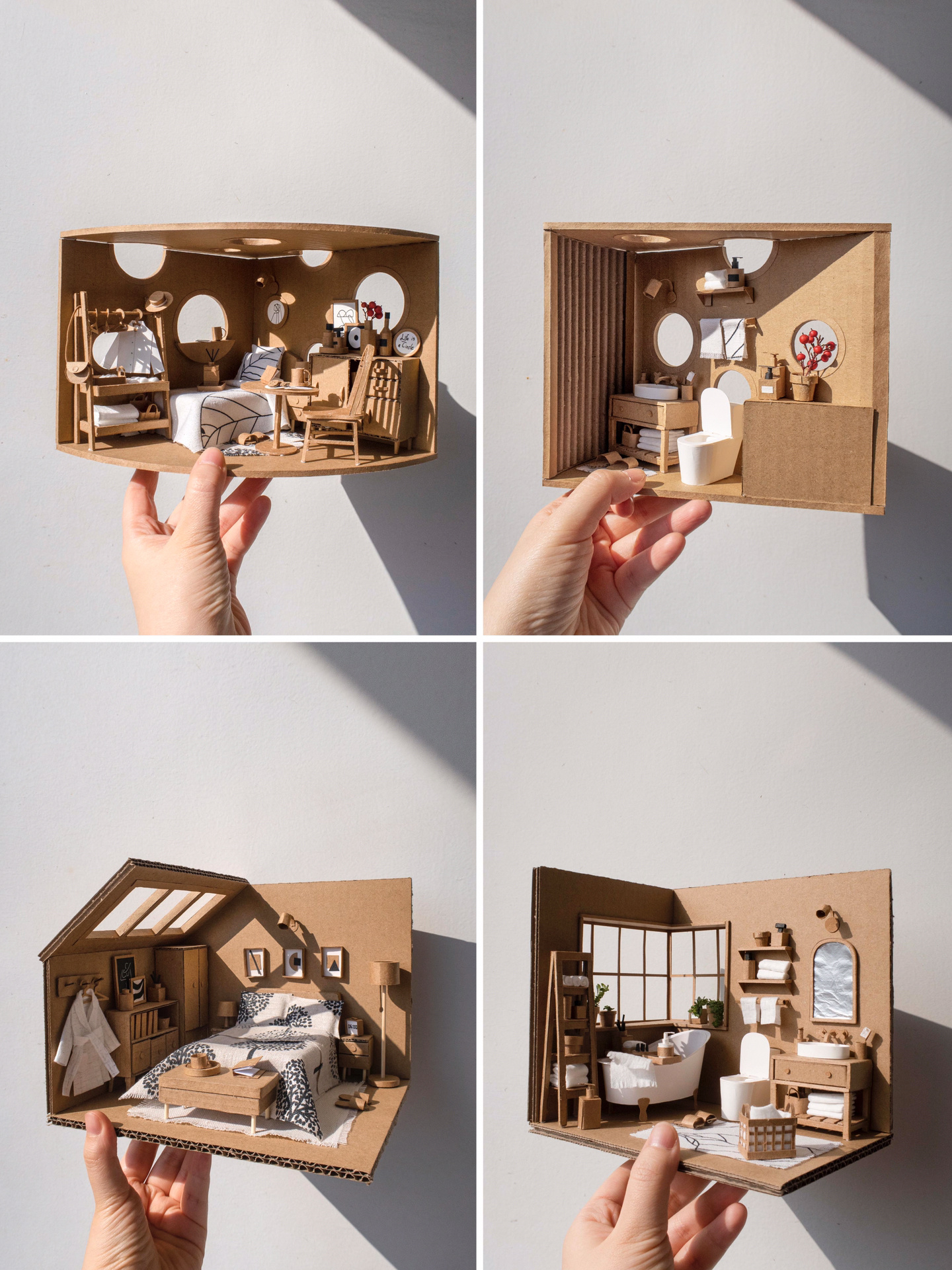 拿纸箱子做房子过程图片