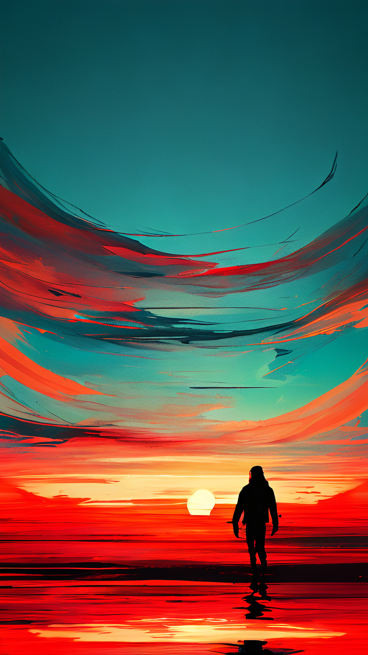 画面抽象而富有色彩感给人一种视觉上的享受 琵琶山森林,有着古老的大