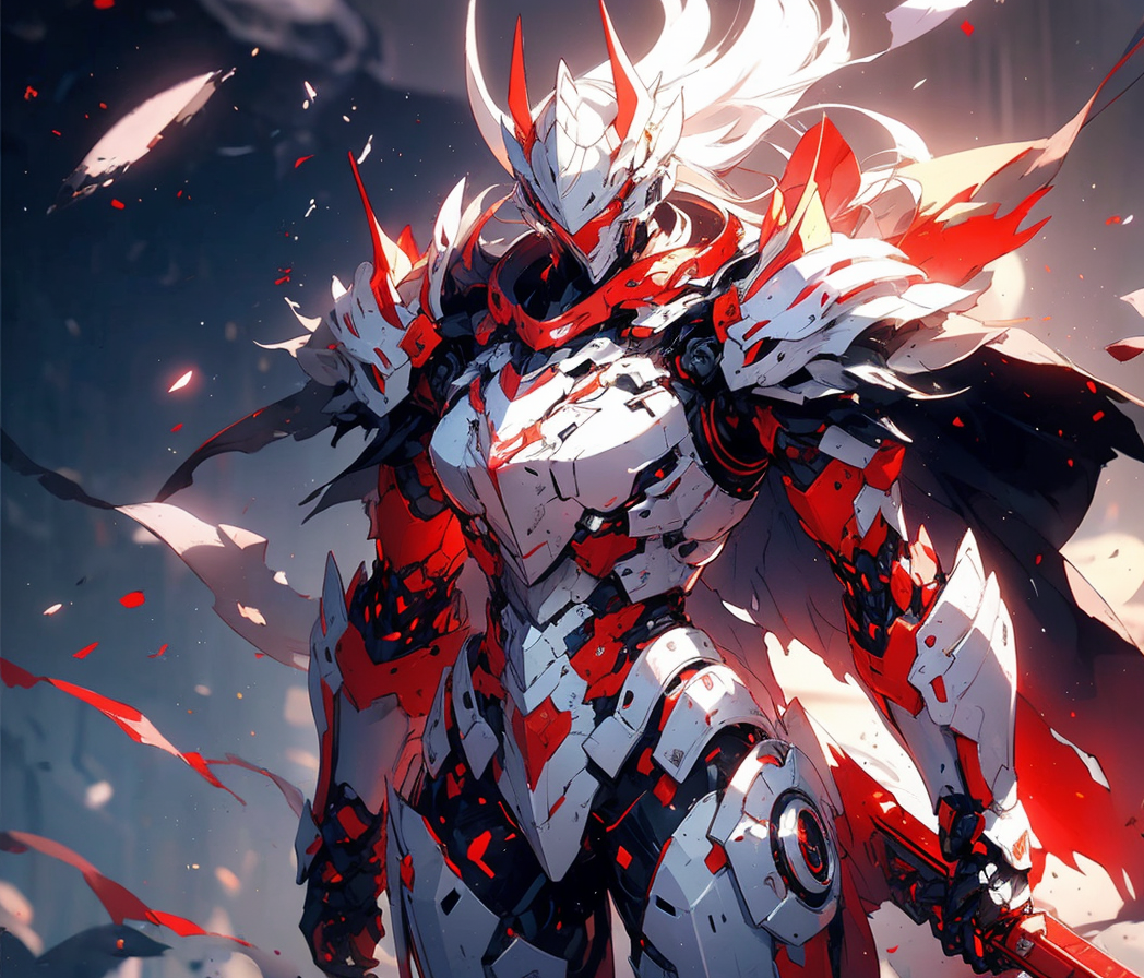 红黑机甲,威猛强大 红黑机甲,闪耀着炫目的光彩,红与黑的碰撞,激发出