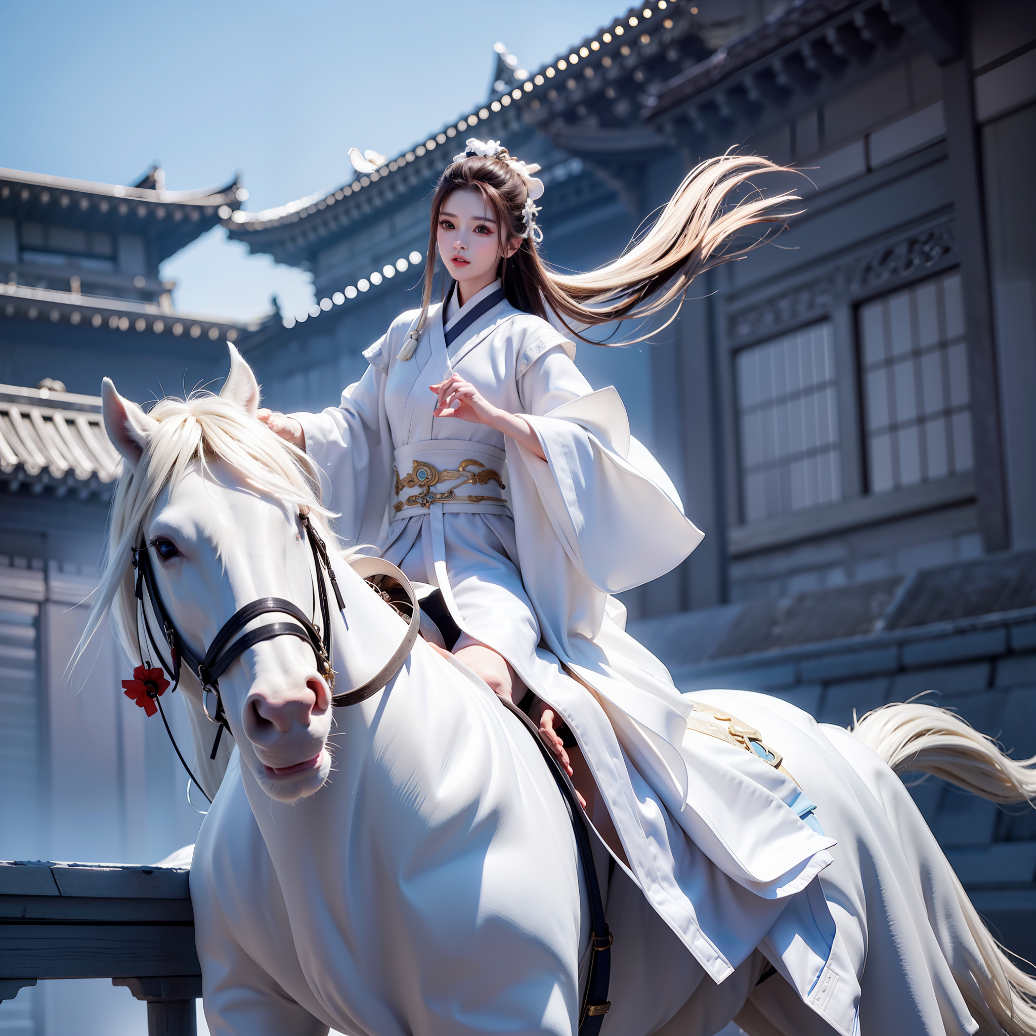 【智能ai】古风美女 现在的经典古装电视剧越来越少了,可能缺少有仙气